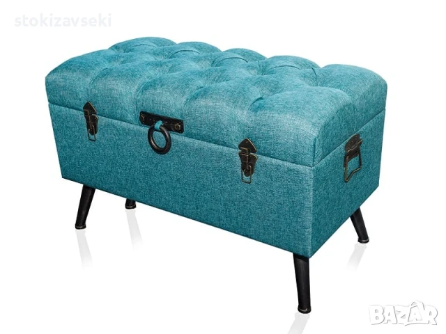 Табуретка тип куфар, 3 цвята, снимка 2 - Дивани и мека мебел - 51235300
