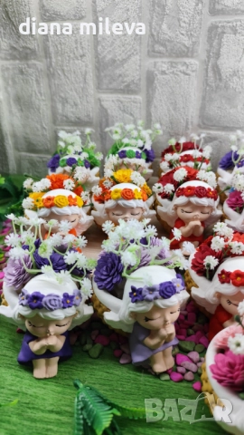 Ангелчета с цветя!!, снимка 7 - Декорация за дома - 52183081