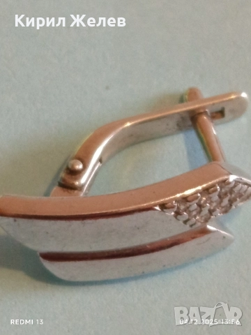 Сребърна АРТ стилна красива обица 40222, снимка 2 - Обеци - 52650482