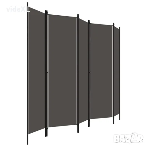 vidaXL Параван за стая, 5 панела, антрацит, 250x180 см, снимка 2 - Паравани - 56146703