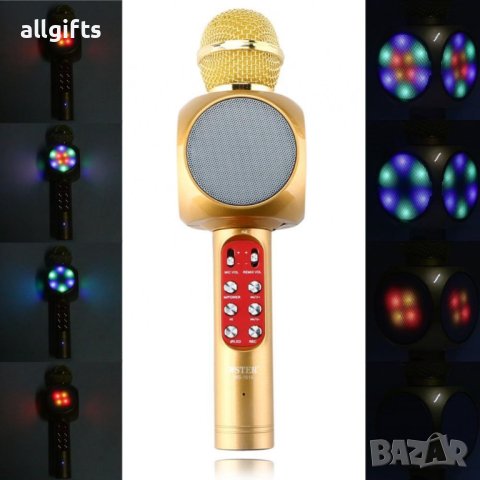 1816 Караоке микрофон с вградена тонколона и bluetooth WSTER WS-1816, снимка 3 - Други стоки за дома - 35818660