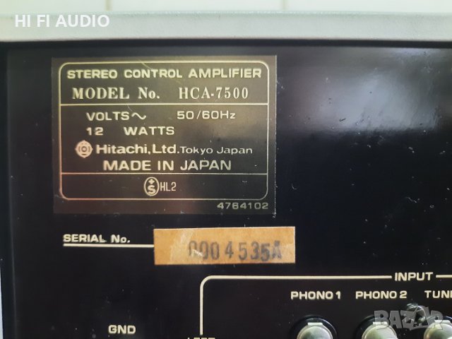 Hitachi HCA-7500 , снимка 5 - Ресийвъри, усилватели, смесителни пултове - 41334725