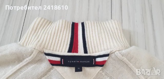 Tommy Hilfiger  Wool Cardigan Knitted Half Zip Mens Size XL ОРИГИНАЛ! Мъжка Вълнена Жилетка с 3/4 ци, снимка 17 - Пуловери - 49130310