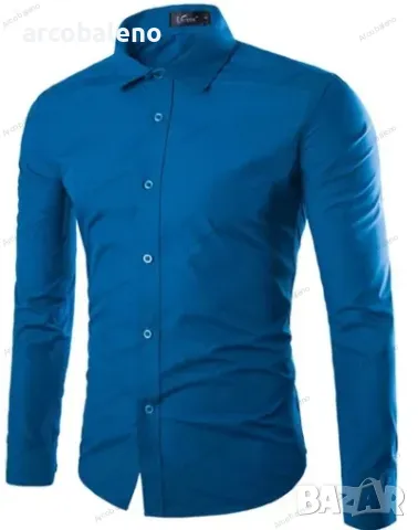 Ежедневна мъжка риза с дълги ръкави, 17цвята, снимка 12 - Ризи - 47997572