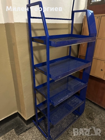 Метален стелаж с 5 кошници, снимка 3 - Стелажи и щандове - 52321411