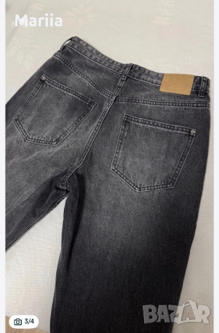 Джинси Мом Fit в стилен графитов цвят , снимка 3 - Дънки - 52898797