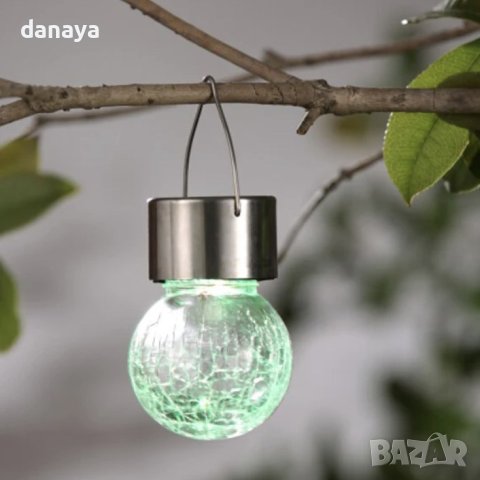 3826 Градинска соларна лампа Light bulb green, снимка 3 - Градински мебели, декорация  - 41400103