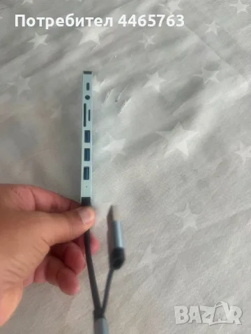 USB hub, 3 x usb 2, 1 x usb C, audio, 2 x SD cards, снимка 2 - Кабели и адаптери - 55959875