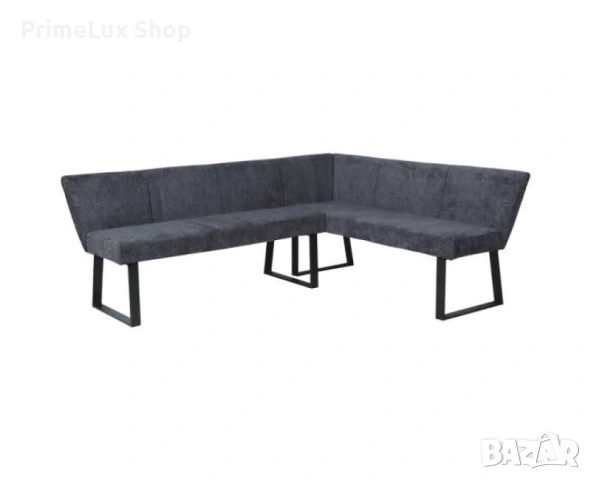 КУХНЕНСКИ ЪГЪЛ HANAM - ТЪМНО СИВ , снимка 2 - Дивани и мека мебел - 53243925
