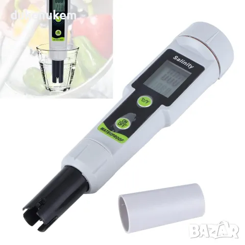 НОВ! Дигитален тестер за соленост и Т, за аквариуми, басейни, вода, снимка 8 - Друга електроника - 49842452