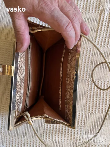 Дамска чанта-змийска кожа, снимка 7 - Чанти - 49368626