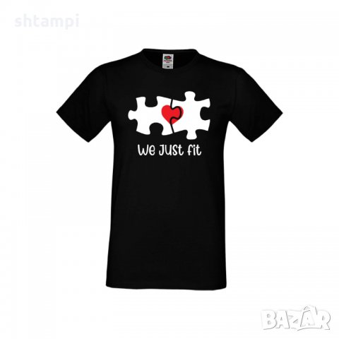 Мъжка тениска Свети Валентин We Just Fit, снимка 4 - Тениски - 35716559