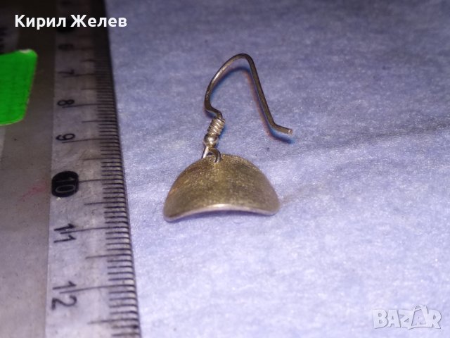 ЕЛЕГАНТНА ШИКОЗНА СНЕЖНОБЯЛА ЛЪСКАВА СРЕБЪРНА АРТ ОБЕЦА ПОЛИРАНО СРЕБРО 925 ПРОБА РЪЧНА РАБОТА 38752, снимка 8 - Обеци - 41741069