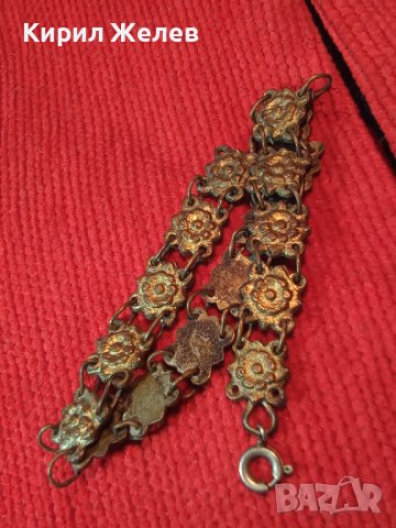 ВЪЗРОЖДЕНСКА СТАРИННА РЪЧНА ИЗРАБОТКА БРОНЗОВА ГРИВНА за НОСИЯ с ФЛОРАЛНИ ЕЛЕМЕНТИ 17091