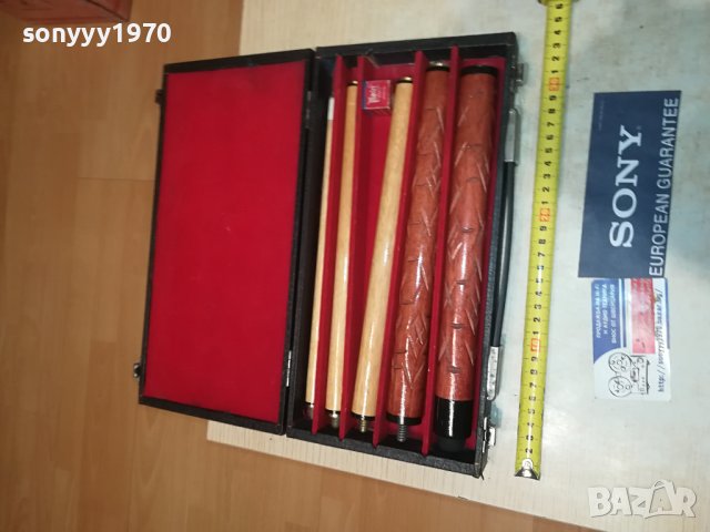 БИЛЯРДЕН КОМПЛЕКТ В КУФАР ОТ ФРАНЦИЯ 3007230836М, снимка 2 - Антикварни и старинни предмети - 41700456