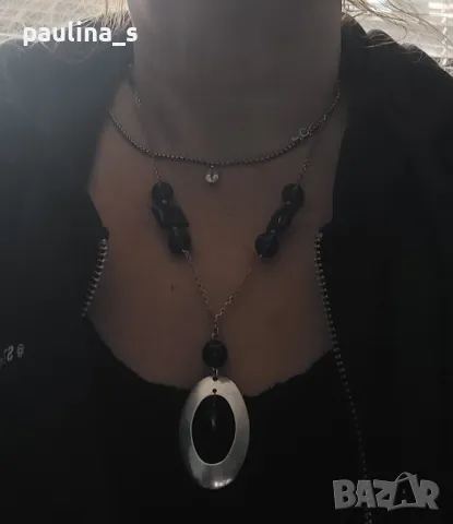 Два броя / Сребърно колие с камъни / проба 925 Italy , снимка 6 - Колиета, медальони, синджири - 49312478