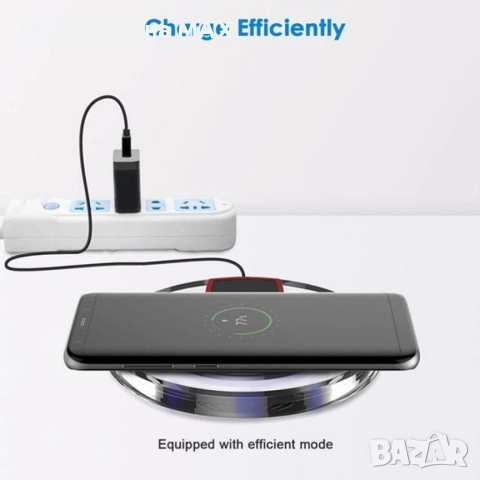 Модерно безжично зарядно Samsung  за удобно и бързо зареждане. Гаранция 12 месеца , снимка 2 - Оригинални зарядни - 52934747