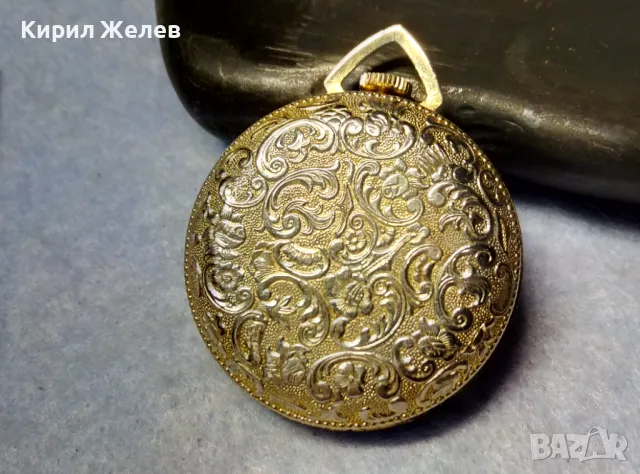 LAGOON LIFETIME MAINSPRING SWISS MADE Стар ОРНАМЕНТИРАН ЛУКСОЗЕН ПОЗЛАТЕН ДЖОБЕН ЧАСОВНИК 50130, снимка 11 - Антикварни и старинни предмети - 49487208