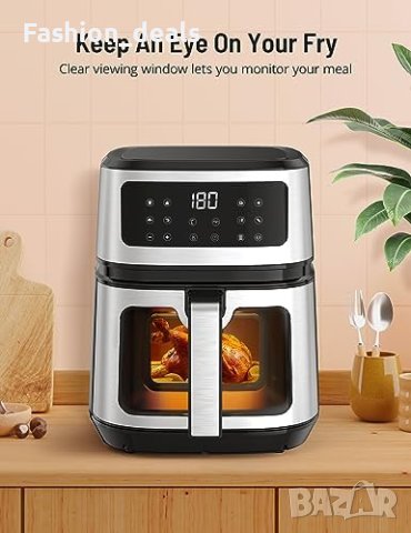 Нов Въздушен фритюрник Symdral 5L здравословно готвене Air Fryer кухня дом, снимка 2 - Фритюрници - 42521759