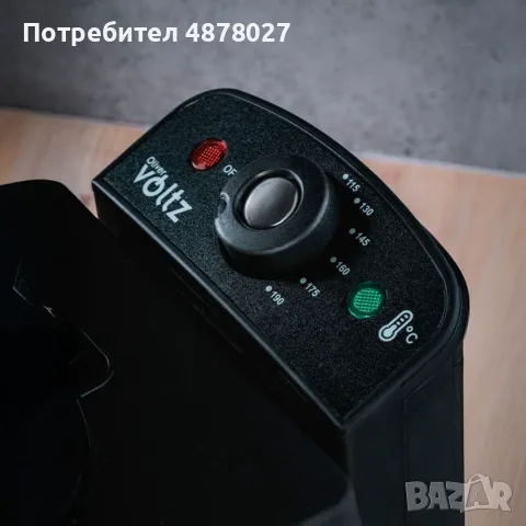 Фритюрник Voltz, 2000W, 2л./ 3л., демонтиращ се съд, капак и филтър,инокс, 2 ГОДИНИ ГАРАНЦИЯ, снимка 4 - Фритюрници - 55753588