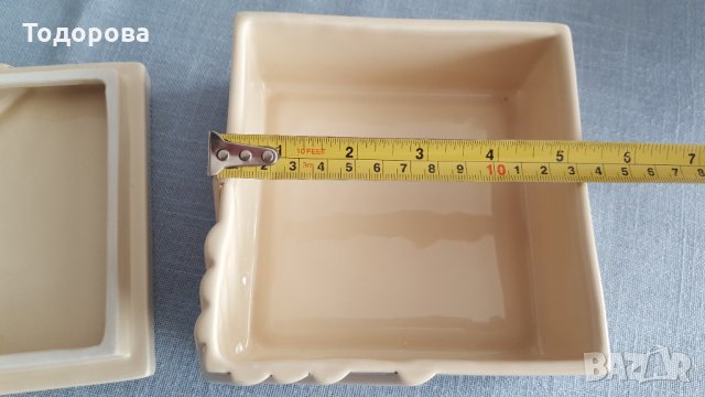 Голяма порцеланова кутия с позлата, снимка 5 - Други ценни предмети - 33881893