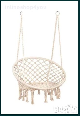 Кръгъл хамак-люлка с ресни, снимка 2 - Градински мебели, декорация  - 41669687