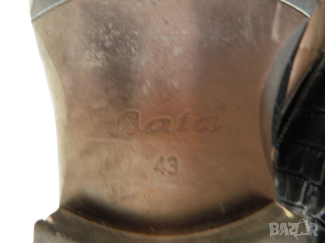 Bata оригинални мъжки черни обувки от естествена кожа, снимка 10 - Официални обувки - 53248744