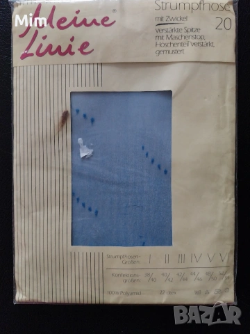 20 ден М/L Чорапогащник в синьо на точки, снимка 4 - Бельо - 53461588