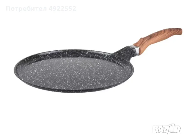 Тиган за палачинки Goldmann GM-1124, 24/28см., Лят алуминий, Керам. покр., Индукция