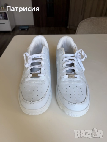Бели мъжки сникърси маратонки Nike Air Force 1 Low ниски кецове, размер 45, бял цвят, white, AF1, снимка 6 - Спортни обувки - 56042912