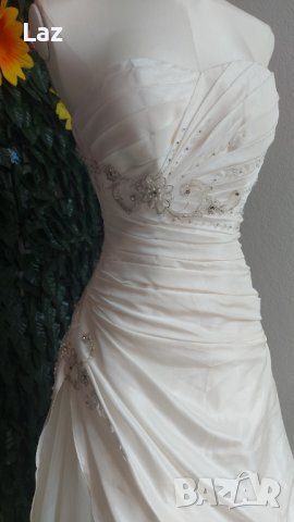 бюджетна сватбена булчинска рокля с обем, снимка 2 - Сватбени рокли - 42101888