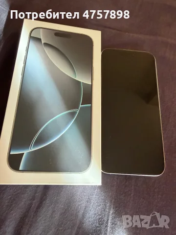 iPhone 16 Pro Max 512GB White Titanium (Батерия 93%) – Забележка със задното стъкло /600€, снимка 2 - Apple iPhone - 55798834