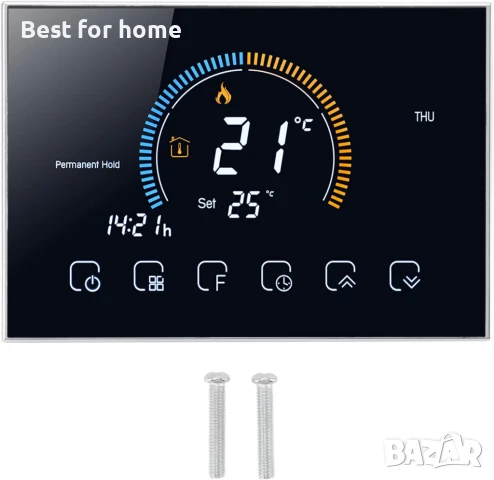 Интелигентен термостат,със сензорен екран, гласово управление за бойлер
