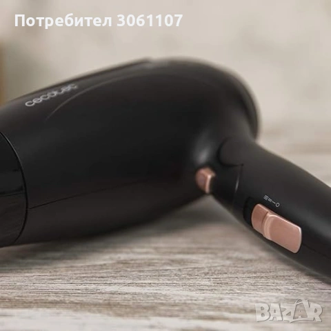 Сешоар Cecotec Bamba IoniCare 5450 Power&Go Pro Ice 2400W Черен, снимка 5 - Сешоари - 53378181