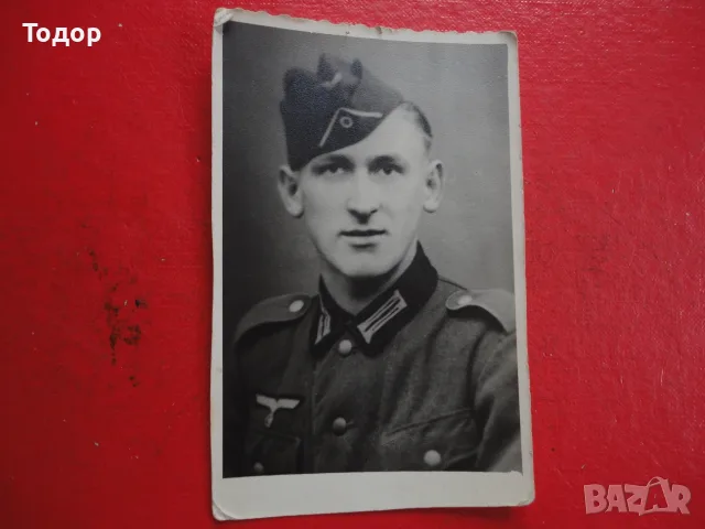 Армейска снимка картичка  немски войник Вермахт 3 Райх , снимка 6 - Колекции - 56233857