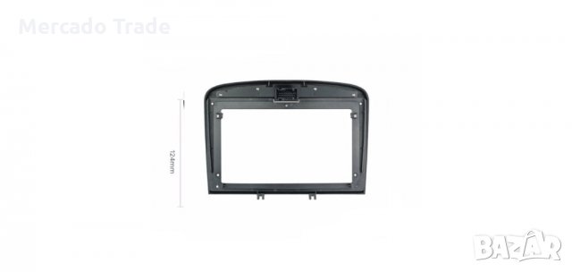 Адапторна рамка, За PEUGEOT 308, 408, 9INCH, Сив, снимка 2 - Аксесоари и консумативи - 35941553