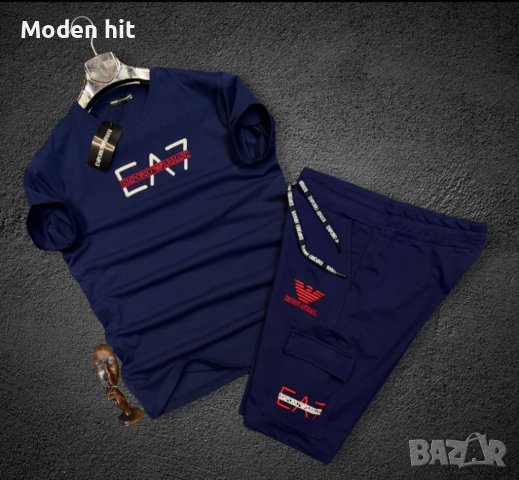 Armani мъжки летни комплекти /тениска и къси панталони/ висок клас реплика, снимка 5 - Спортни дрехи, екипи - 41675946