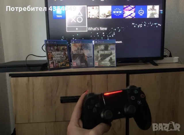  PlayStation 4 slim 500GB + волан, снимка 1 - Други игри и конзоли - 48630310