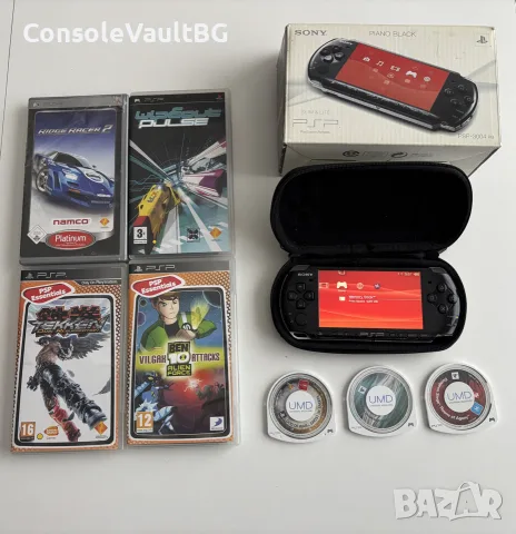Sony PSP 3004 Piano Black + 7 игри 
