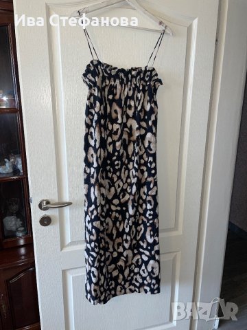 Нова леопардова  ежедневна спортно елегантна дълга рокля hm H&M, снимка 4 - Рокли - 41223425