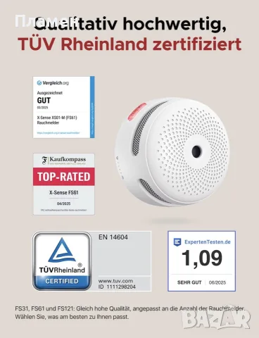 X Sense FS61 Link Plus Pro Smoke Alarm Set аларма за дим против пожар , снимка 12 - Друга електроника - 52026020
