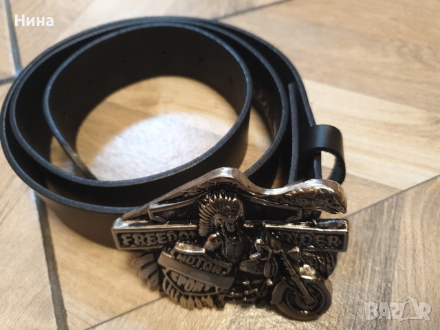 нов рокерски кожен колан