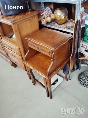 Нощно шкафче с табуретка, снимка 2 - Шкафове - 50775273
