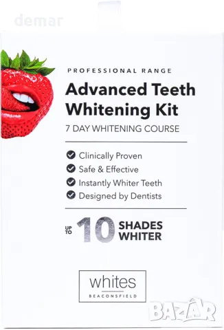 Усъвършенстван комплект за избелване на зъби Whites Beaconsfield, LED табла за уста с гел, снимка 3 - Други - 48967794