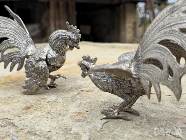 2-броя Бронзови Бойни Петли, снимка 6 - Декорация за дома - 52033419