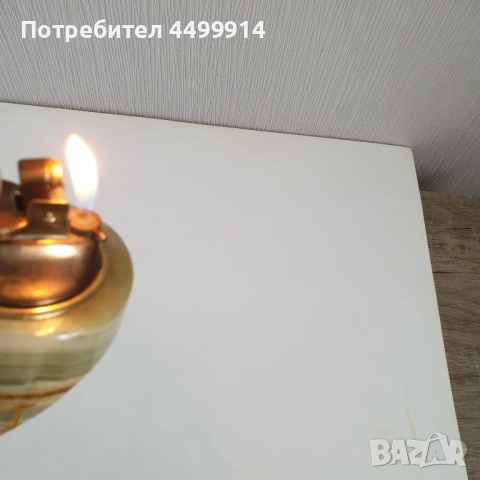 Настолна газова запалка от оникс, снимка 7 - Антикварни и старинни предмети - 51704434