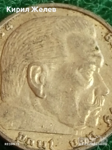 Сребърна монета 2 райхсмарки 1939г. Германия Трети Райх с Свастика за КОЛЕКЦИОНЕРИ 53141, снимка 9 - Нумизматика и бонистика - 53615068