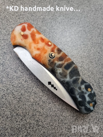 Сгъваем нож ръчно изработен от 1.4116 стомана, снимка 3 - Ножове - 52339391