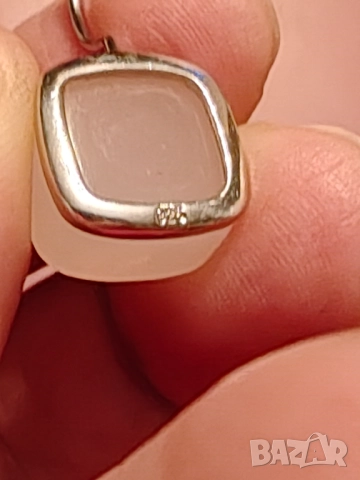 Масивни сребърни обеци с розов кварц , снимка 7 - Обеци - 52469378