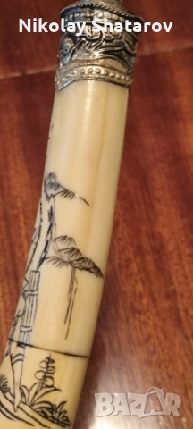 Стара лула слонова кост , снимка 8 - Антикварни и старинни предмети - 51775008